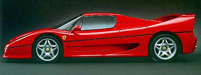 Entre elas a famosa Ferrari F-50, muito atrativa